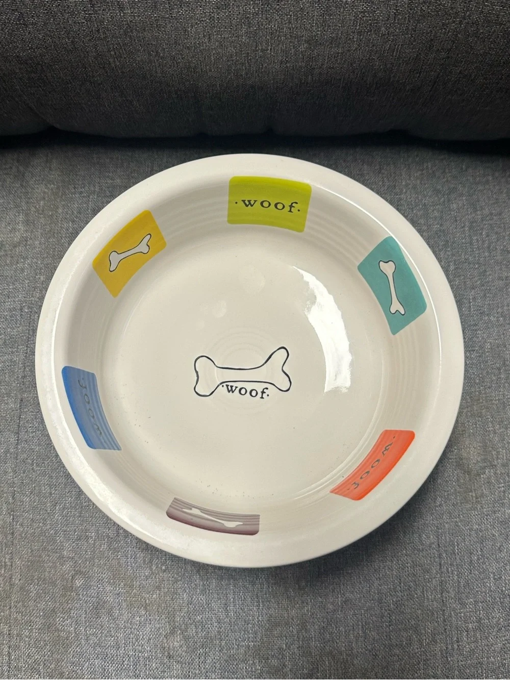 Fiesta Best Friends Woof Ceramic Dog Bowl